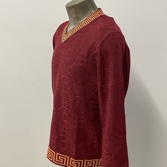 Prestige sweater vneck pullover burgundy modern fit - Picture 3 of 3